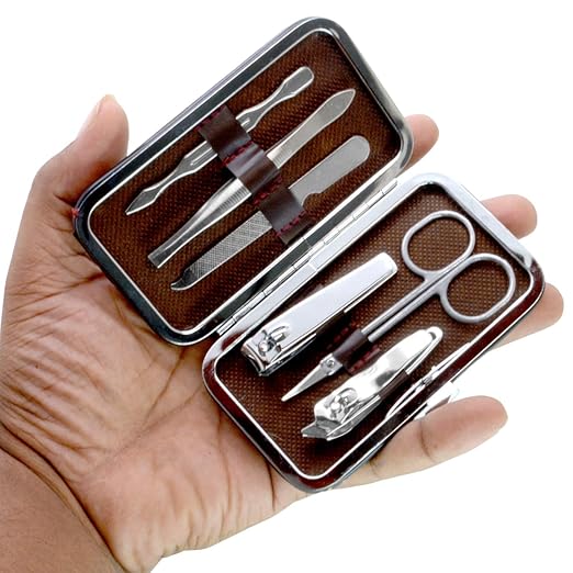 Lumivelle SJ 6 in 1 Nail Art Clipper Pedicure Manicure Tweezer Cutter Earpick Tool Set - 29