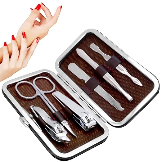 Lumivelle SJ 6 in 1 Nail Art Clipper Pedicure Manicure Tweezer Cutter Earpick Tool Set - 29
