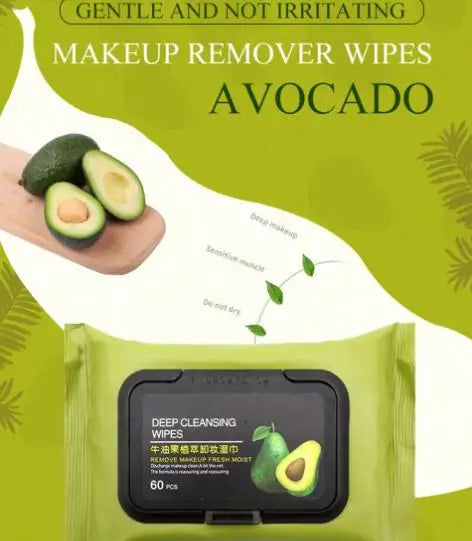 Lumivelle Avocado Makeup Remover Wipes (60 Pcs)