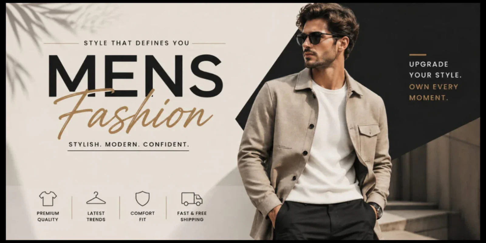 Men's fashion: stylish modern confident outfit with premium quality and fast shipping