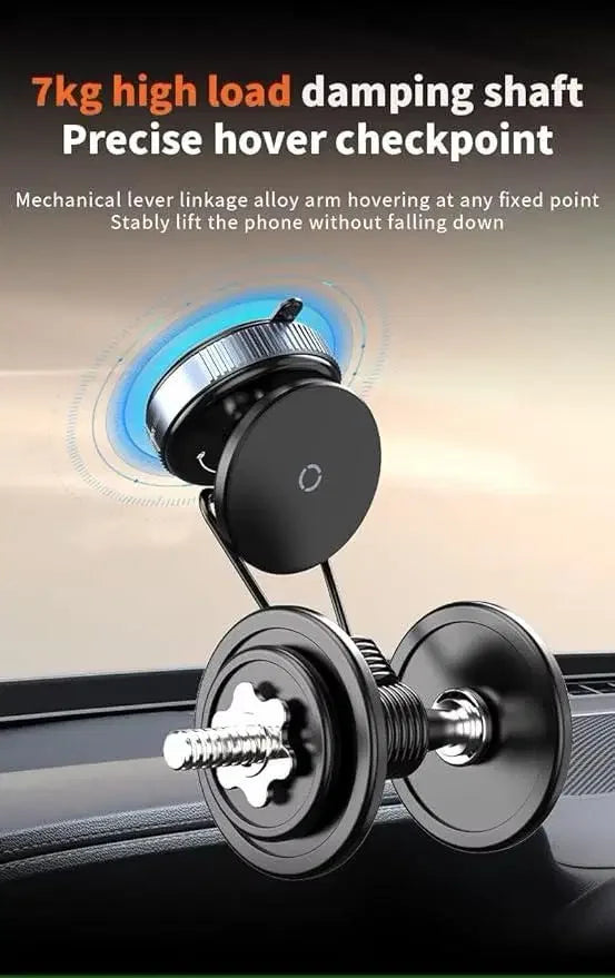 7kg high load car phone mount with damping shaft, precise hover checkpoint for stable phone hold