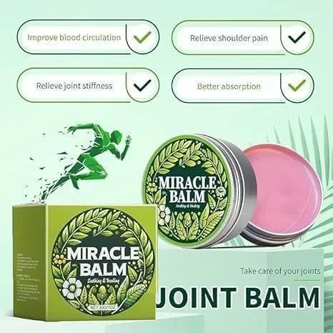 Miracle Balm joint relief cream for better absorption, relieves stiffness & shoulder pain, improves circulation