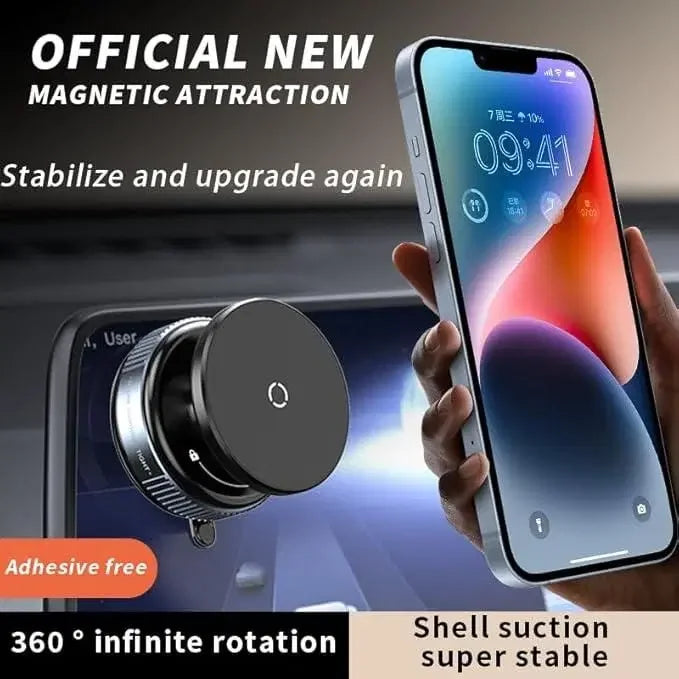 SmartBasket beauty products with adhesive-free 360° rotation mount on pink background